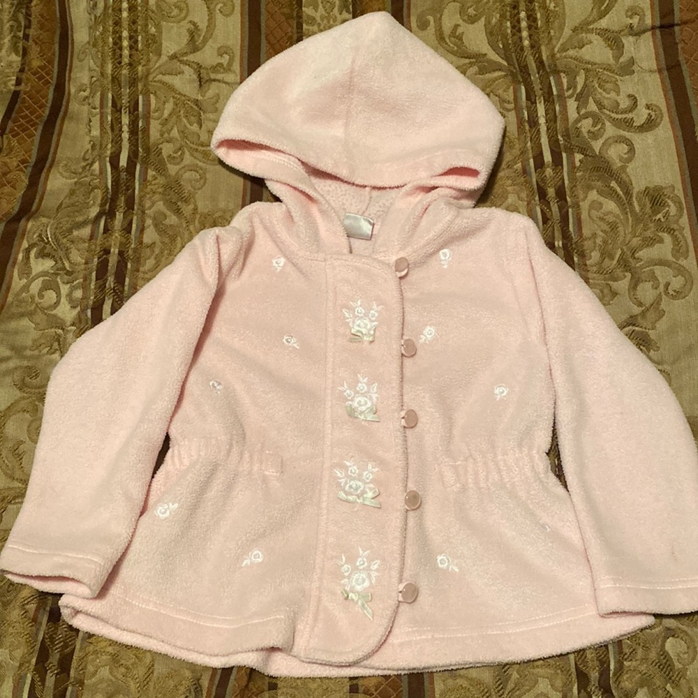 Girls hoddie with zipper and buttons size 2t